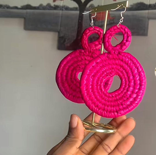 Raffia earrings